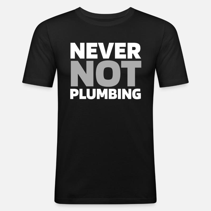 Klempner Installateur - Männer Slim Fit T-Shirt - Schwarz