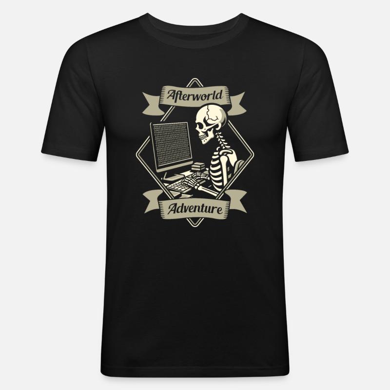 Entwickler Coder Programmierer - Männer Slim Fit T-Shirt - Schwarz