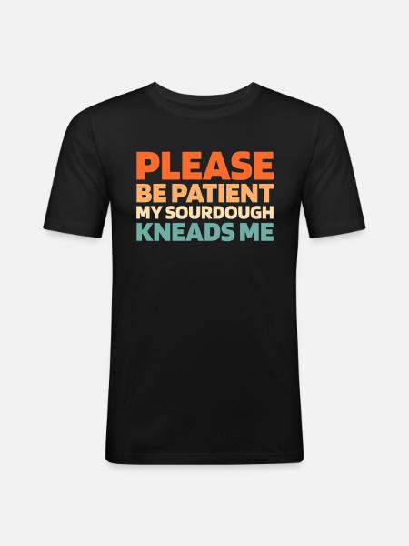 Sourdough bread - Men's Slim Fit T-Shirt - black