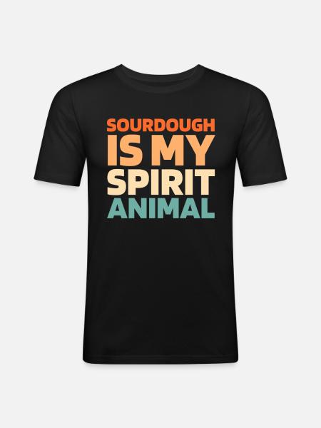 Pain au levain - T-shirt près du corps Homme - noir