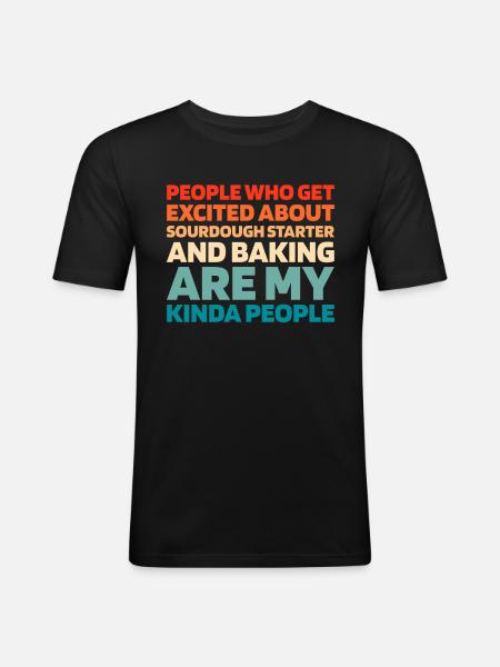 Sourdough bread - Men's Slim Fit T-Shirt - black