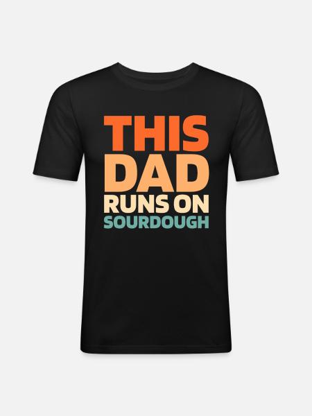 Sourdough bread - Men's Slim Fit T-Shirt - black