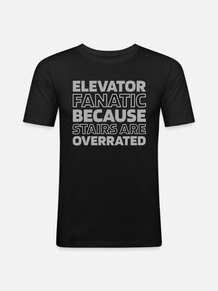 Elevator Elevator - Men's Slim Fit T-Shirt - black