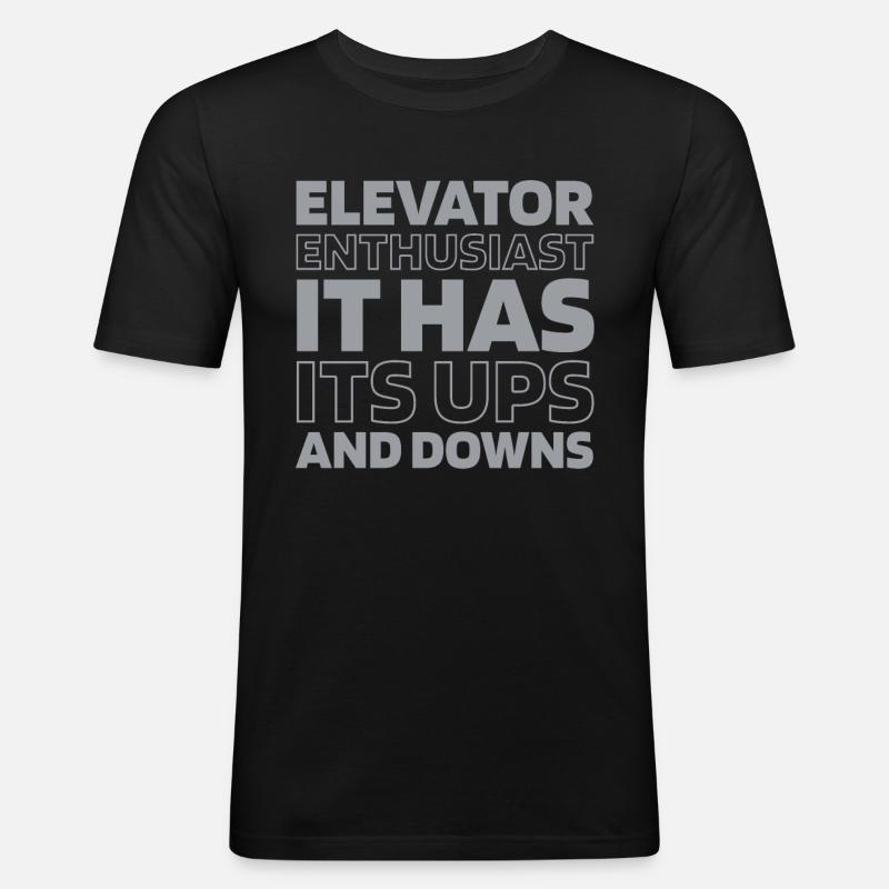 Elevator Elevator - Men's Slim Fit T-Shirt - black