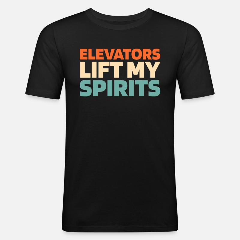 Elevator Elevator - Men's Slim Fit T-Shirt - black