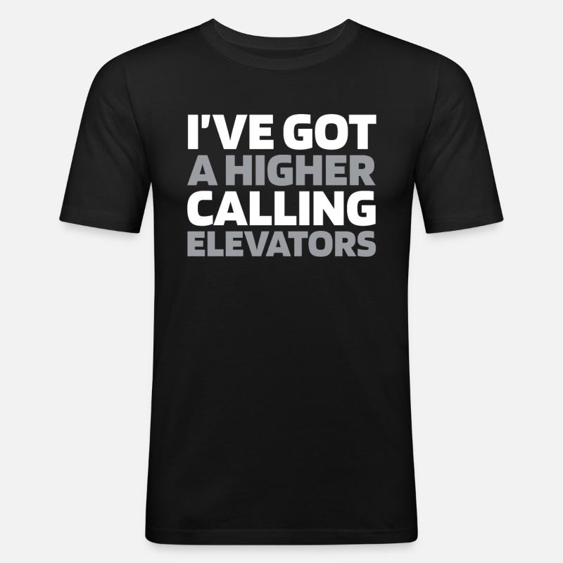 Elevator Elevator - Men's Slim Fit T-Shirt - black