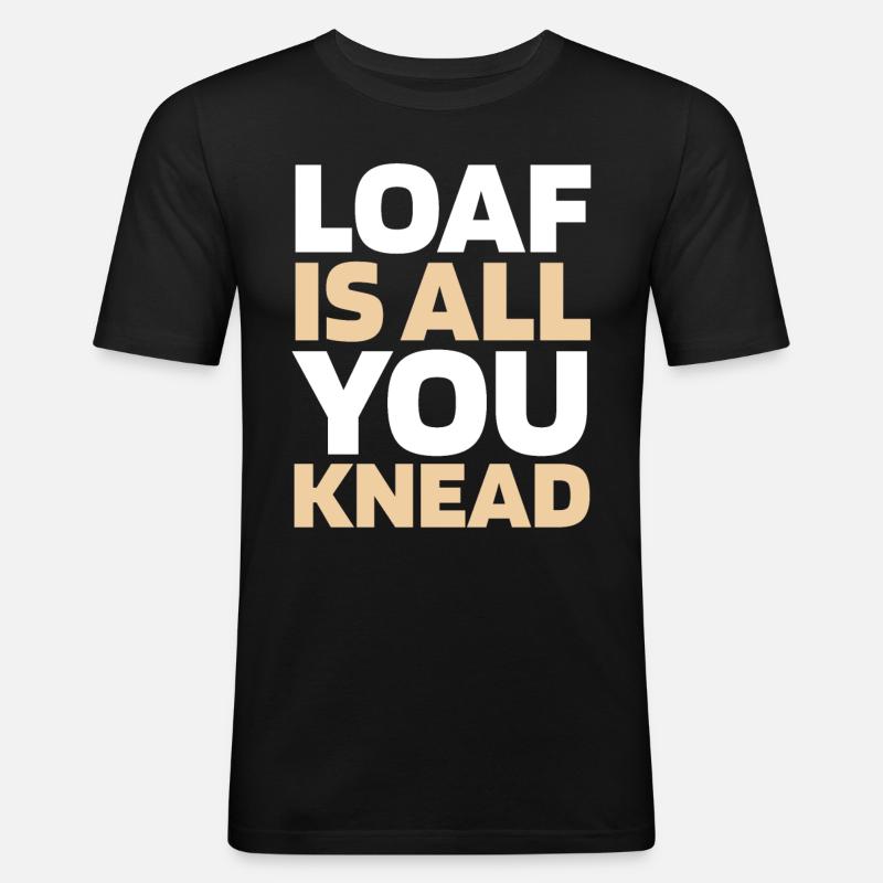 Sourdough bread - Men's Slim Fit T-Shirt - black