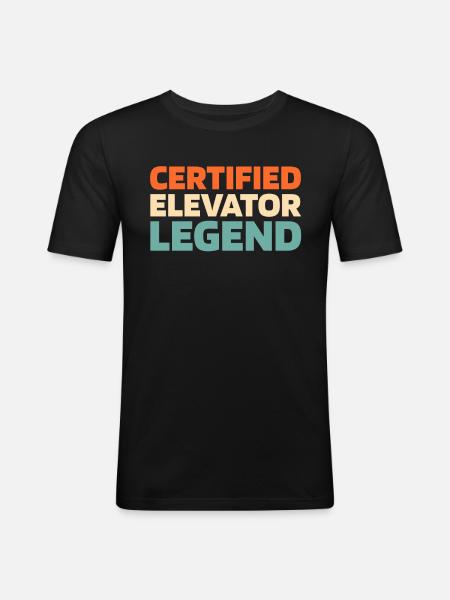 Elevator Elevator - Men's Slim Fit T-Shirt - black