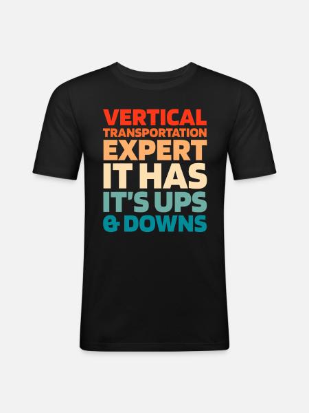 Elevator Elevator - Men's Slim Fit T-Shirt - black