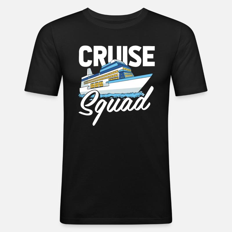 Kreuzfahrt - Männer Slim Fit T-Shirt - Schwarz