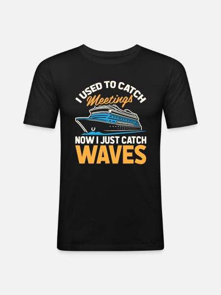 Retraite de Cruise - T-shirt près du corps Homme - noir