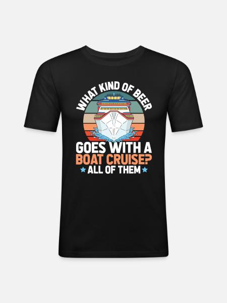 Croisière - T-shirt près du corps Homme - noir