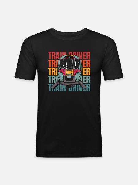 Train driver Train driver - Men's Slim Fit T-Shirt - black