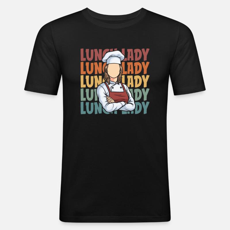 Cafeteria Küchenhilfe Kantine - Männer Slim Fit T-Shirt - Schwarz