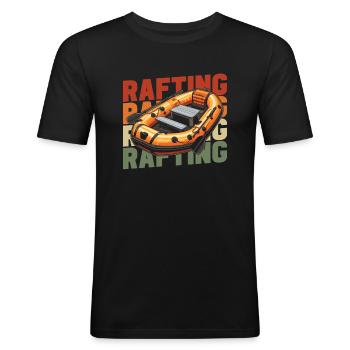 Rafting - Men's Slim Fit T-Shirt - black - Front - Nik (191cm)