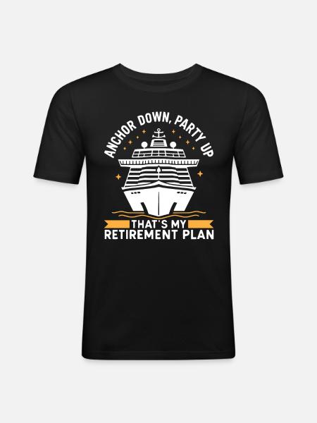 Retraite de Cruise - T-shirt près du corps Homme - noir