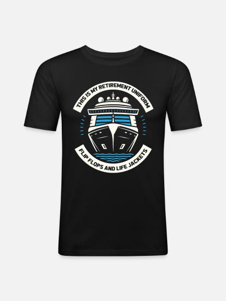 Retraite de Cruise - T-shirt près du corps Homme - noir