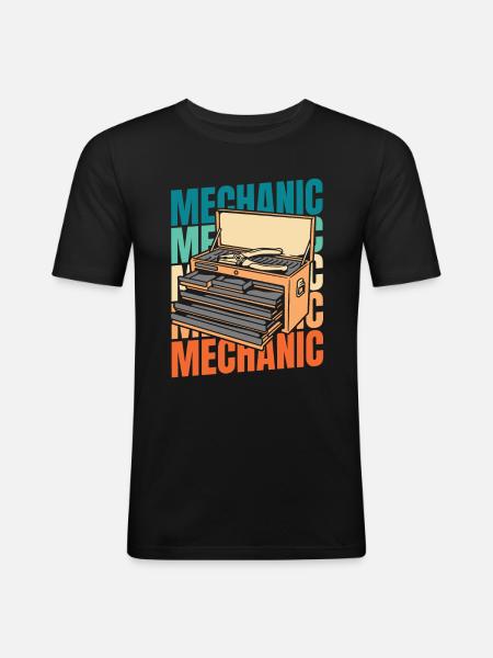 Motorcycle Mechanic - Men's Slim Fit T-Shirt - black