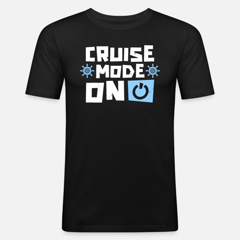 Kreuzfahrt - Männer Slim Fit T-Shirt - Schwarz