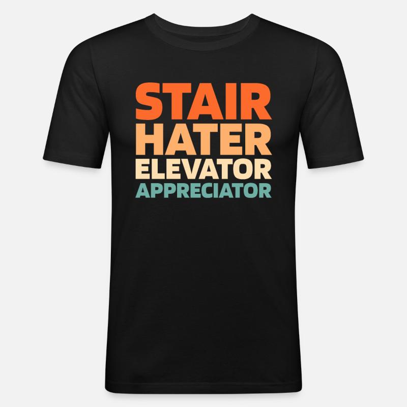 Elevator Elevator - Men's Slim Fit T-Shirt - black