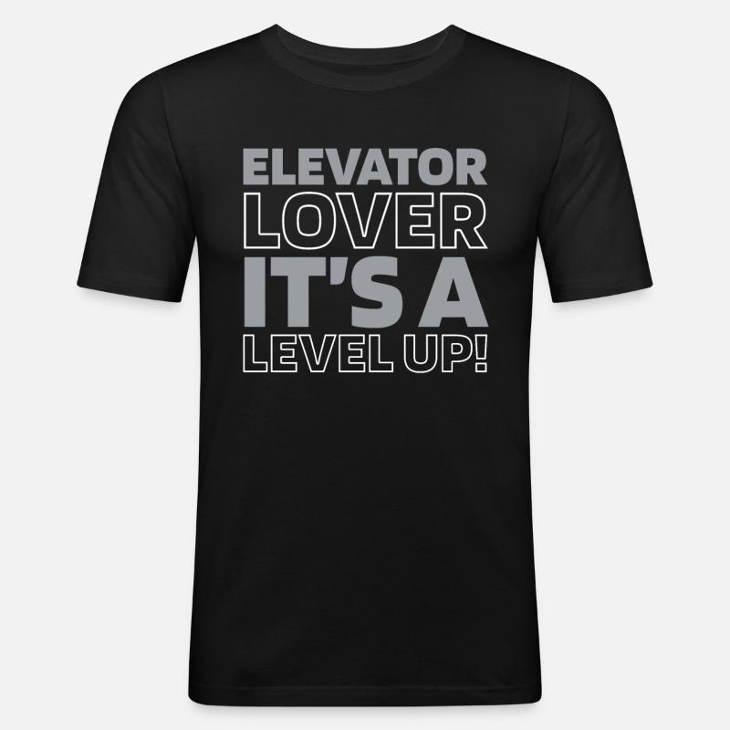 Elevator Elevator - Men's Slim Fit T-Shirt - black