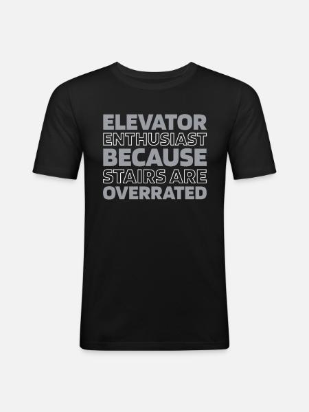 Elevator Elevator - Men's Slim Fit T-Shirt - black