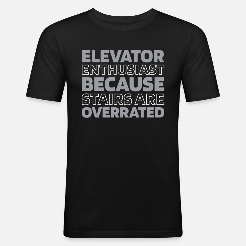 Elevator Elevator - Men's Slim Fit T-Shirt - black