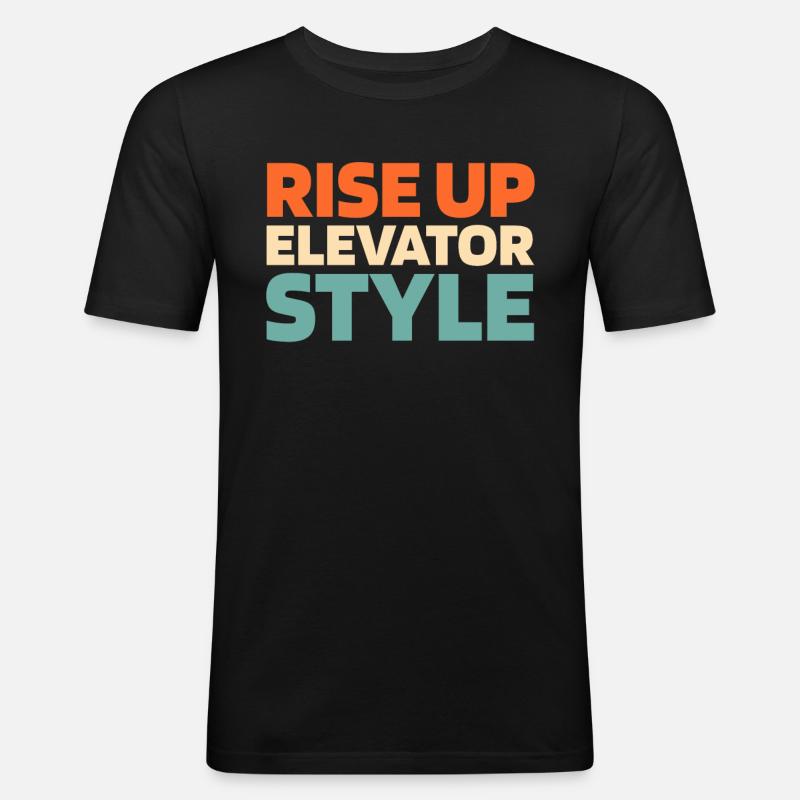 Elevator Elevator - Men's Slim Fit T-Shirt - black