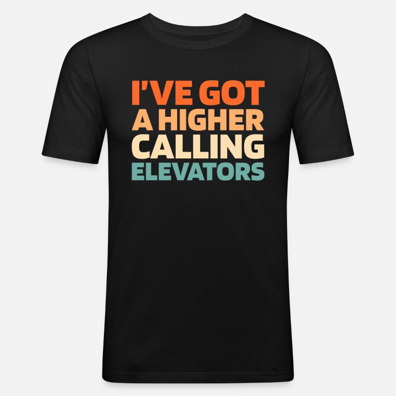 Elevator Elevator - Men's Slim Fit T-Shirt - black