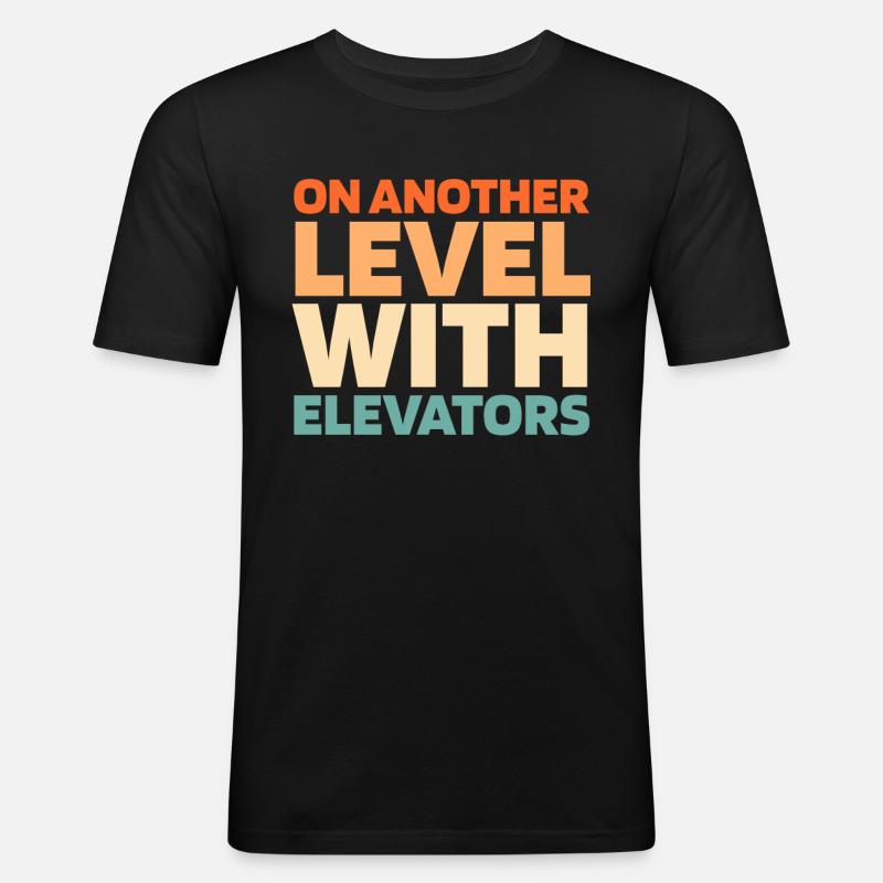 Elevator Elevator - Men's Slim Fit T-Shirt - black
