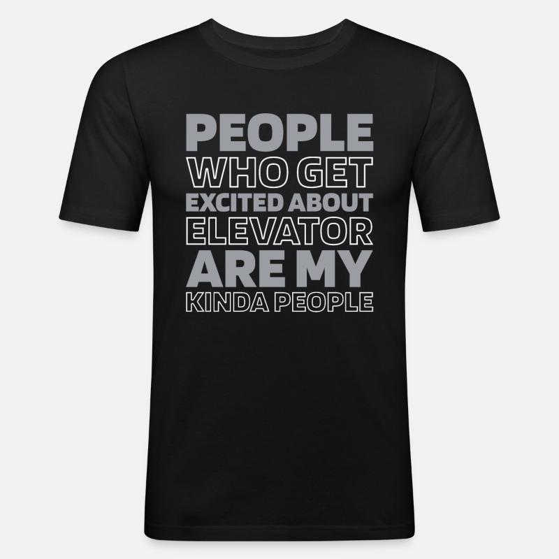 Elevator Elevator - Men's Slim Fit T-Shirt - black