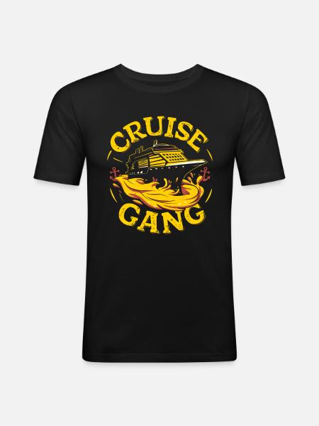 Croisière - T-shirt près du corps Homme - noir