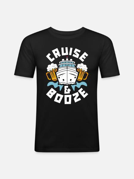 Croisière - T-shirt près du corps Homme - noir