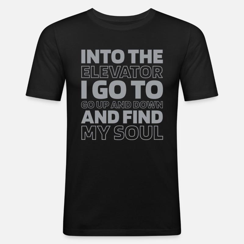 Elevator Elevator - Men's Slim Fit T-Shirt - black