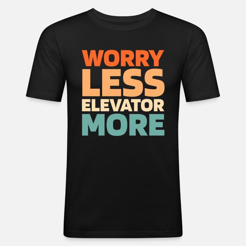 Elevator Elevator - Men's Slim Fit T-Shirt - black