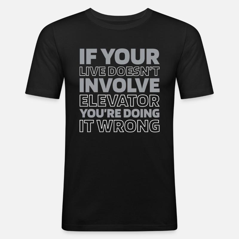 Elevator Elevator - Men's Slim Fit T-Shirt - black