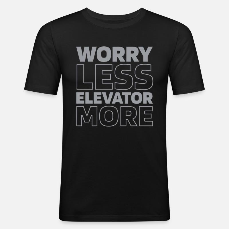 Elevator Elevator - Men's Slim Fit T-Shirt - black