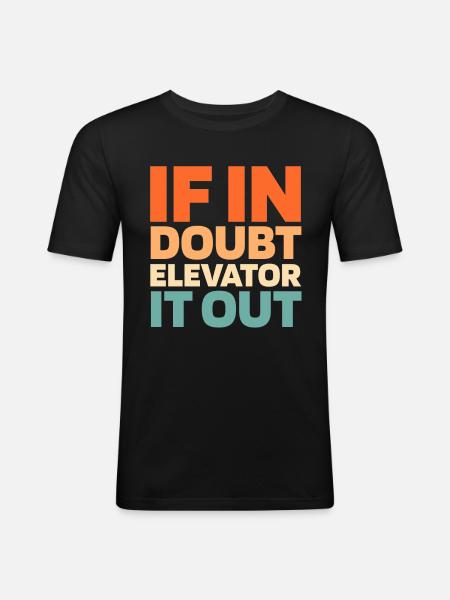 Elevator Elevator - Men's Slim Fit T-Shirt - black