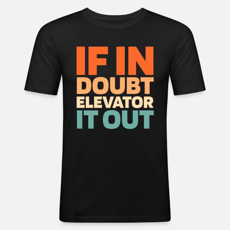 Elevator Elevator - Men's Slim Fit T-Shirt - black