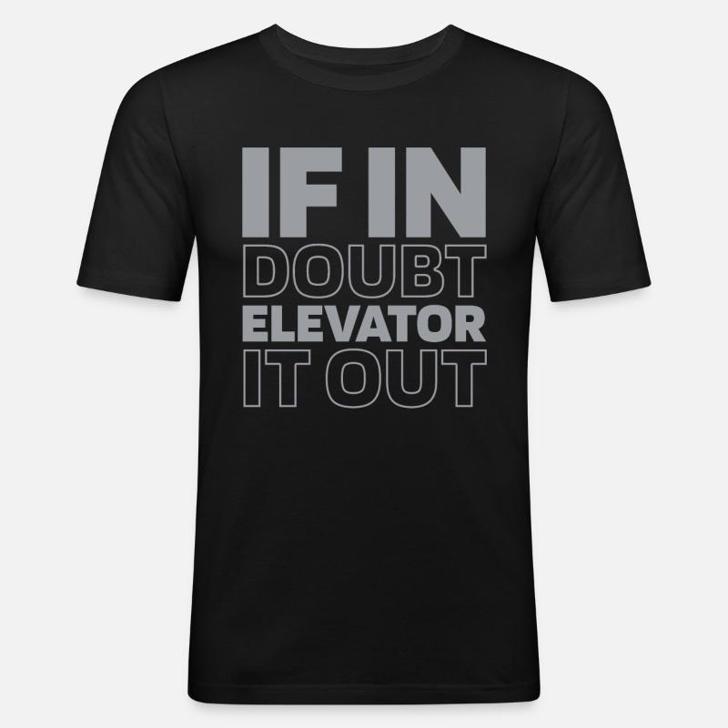 Elevator Elevator - Men's Slim Fit T-Shirt - black