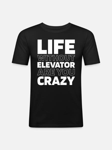 Elevator Elevator - Men's Slim Fit T-Shirt - black