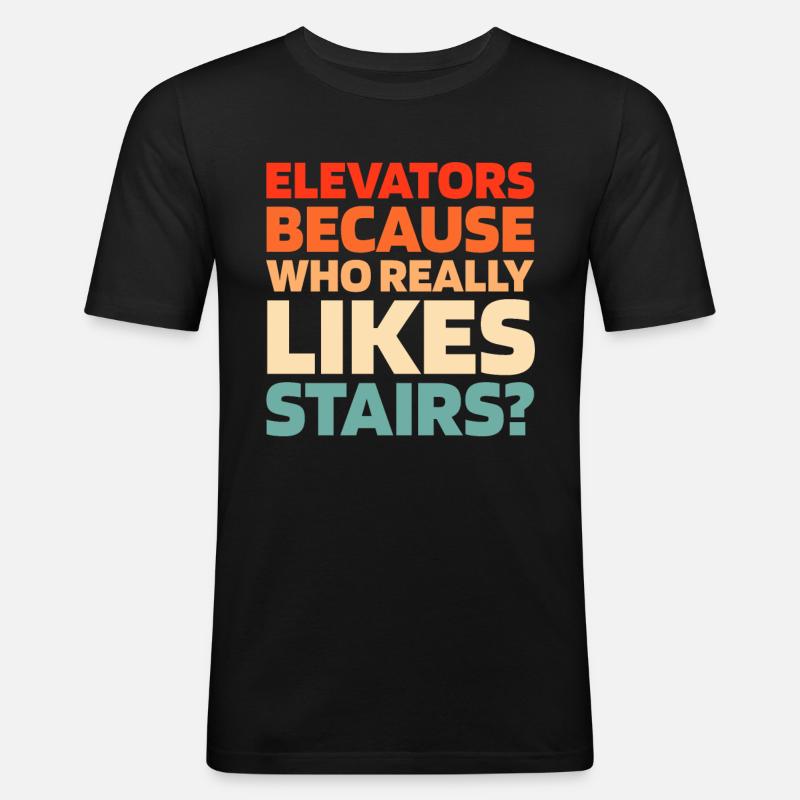 Elevator Elevator - Men's Slim Fit T-Shirt - black