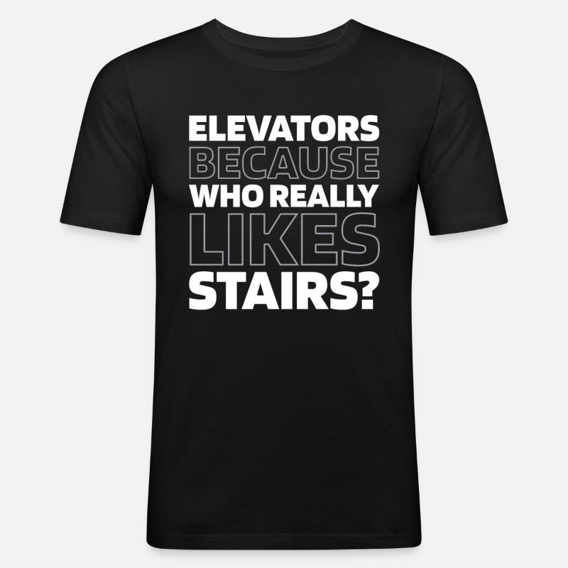 Elevator Elevator - Men's Slim Fit T-Shirt - black
