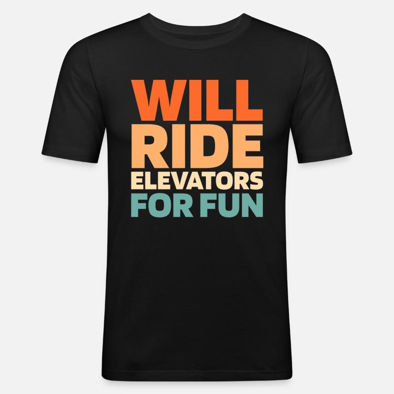Elevator Elevator - Men's Slim Fit T-Shirt - black