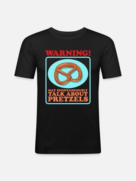Pretzel Pretzels Pretzel Lover Gift - Men's Slim Fit T-Shirt - black
