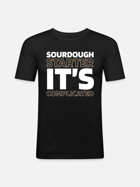 Sourdough bread - Men's Slim Fit T-Shirt - black