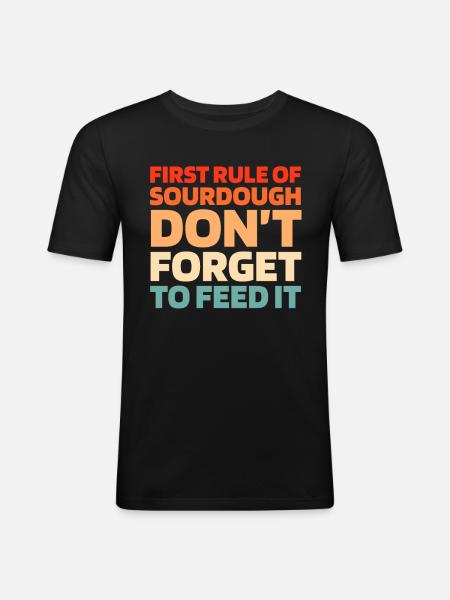 Sourdough bread - Men's Slim Fit T-Shirt - black