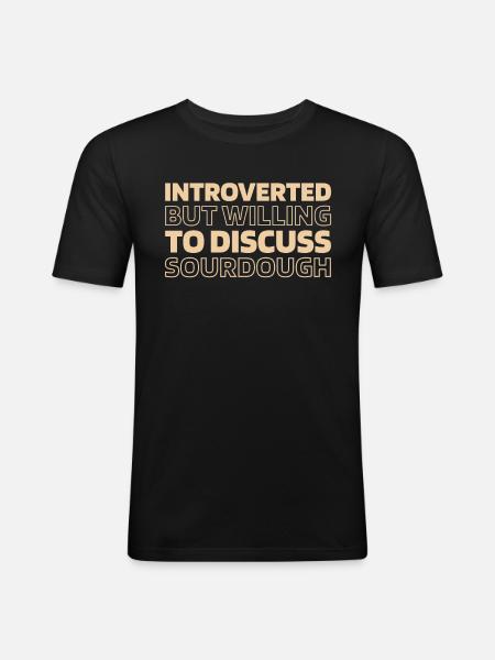 Sourdough bread - Men's Slim Fit T-Shirt - black