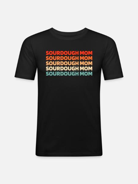 Sourdough bread - Men's Slim Fit T-Shirt - black