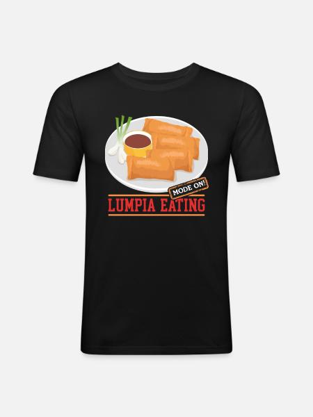 Lumpia Spring Roll Loempia Gift - Men's Slim Fit T-Shirt - black